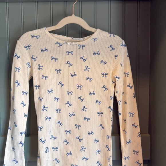 Minnie Blouse GOTS - Bow Blue, Konges Sloejd in size 5-6Y - Picture 2 of 4